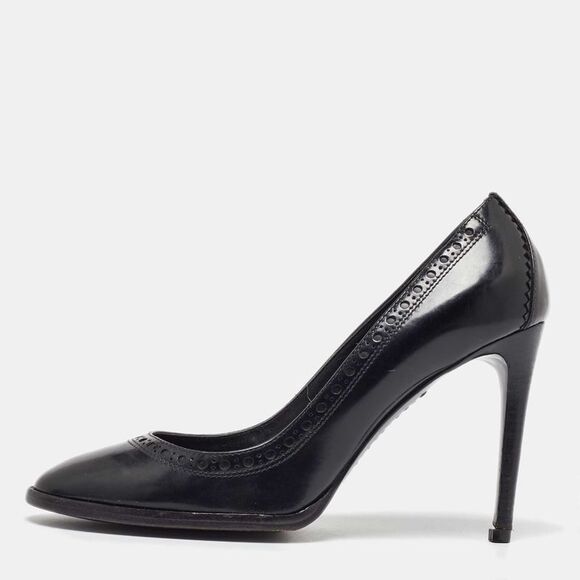 Burberry Black Leather Brogue Pumps Size 39,New Products : American Fashion Style Bags On Sale